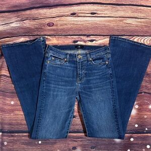 7 For All Mankind Dark Blue Flare Jeans
